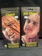 VINTAGE NEW RUBIES Clawed Cut Wound  Slit Throat Halloween Costume Makeup Latex