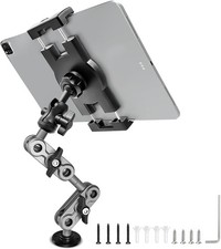 Aluminum Heavy Duty Drill Base Tablet Holder Car Mount Dashboard, 360  Adjust...