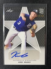 2020 Leaf Perfect Game Kade Grundy Black Autograph #28/50!!!