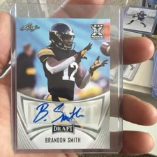 Leaf 2021 Draft Autographs Brandon Smith Rookie Autograph #BA-BS2 Football Card. rookie card picture