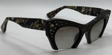 MIU MIU MU Black Tortoise / Sparkles Sunglasses Half Frames