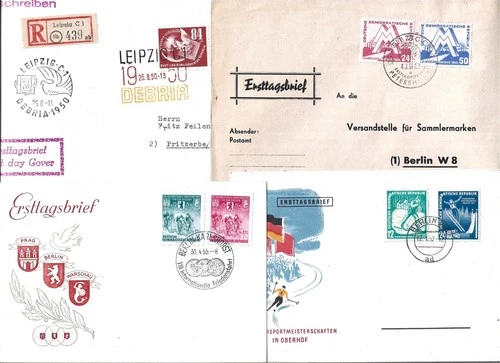 East Germany, Nice Lot of Better Of Mostly FDCs, High Cat, 15 Items (F40)