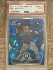 2023 Bowman 1st Chrome Draft Sapphire Colt Emerson #BDC-42 PSA 9 Mariners MINT