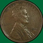 1914 Lincoln Wheat Cent Almost Uncirculated AU Coin #42590
