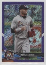 2018 Bowman Chrome Prospects Purple Shimmer Refractor 54/655 Monte Harrison 6u5