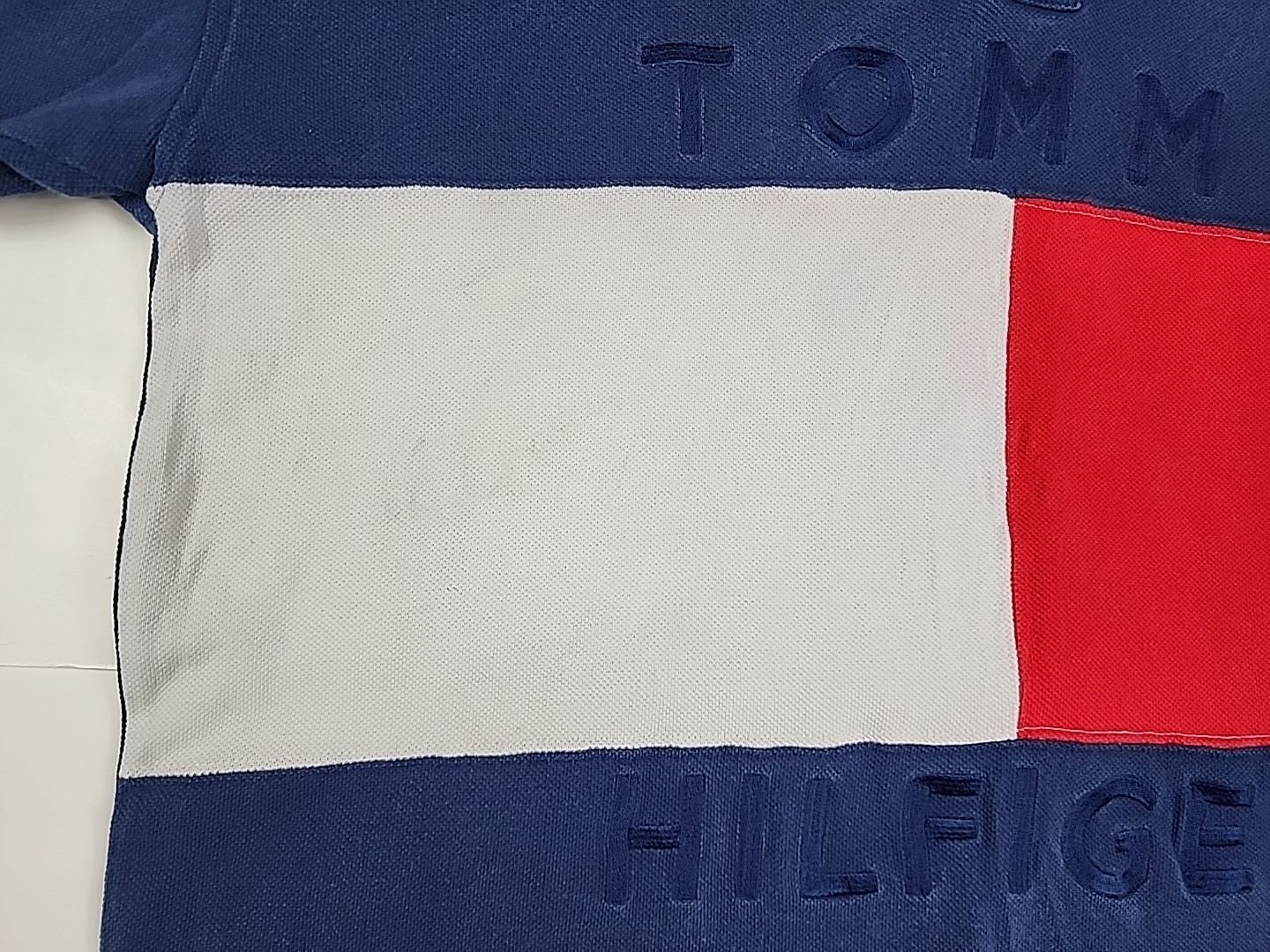 Vintage Tommy Hilfiger Polo Shirt Mens L Big Flag Embroidered Spell Out Logo thumbnail 8