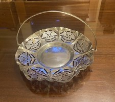 VINTAGE Penguin Plate Sheffield EPNS Silver Plated Basket with Handle Gift