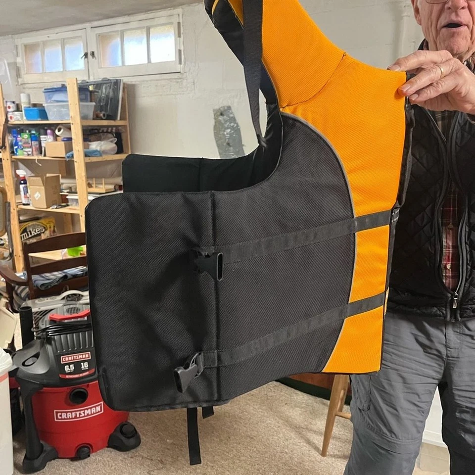 Спасательный жилет для собак RuffWear черный и оранжевый - Изображение 2 из 4