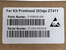 Zebra 203 DPI Resolution Print Head for ZT411 Printer P1058930-009 Compatible