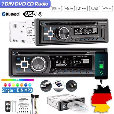 Autoradio Mit CD DVD MP3 Player USB Bluetooth FM AUX Eingang Radio Single 1 DIN