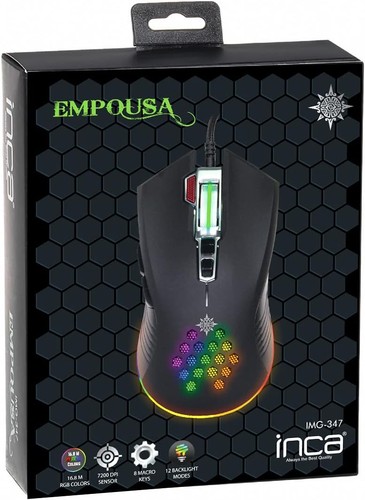 Inca Img-347 Empousa Rgb 7200 Dpi Macro Keys Professional Gaming Mouse, Standard - Picture 6 of 6