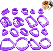 18 PCS Polymer Clay Cutters and Gold Foil, Making Clay Earring Jewelry Kit Molds