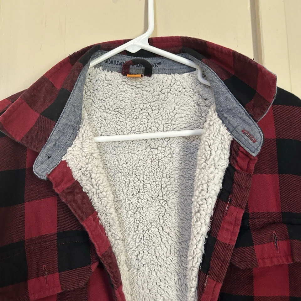 Tailor Vintage Mens Jacket Large Plaid Warm Thick Pockets Sherpa Lined Heritage - Image 3 of 4