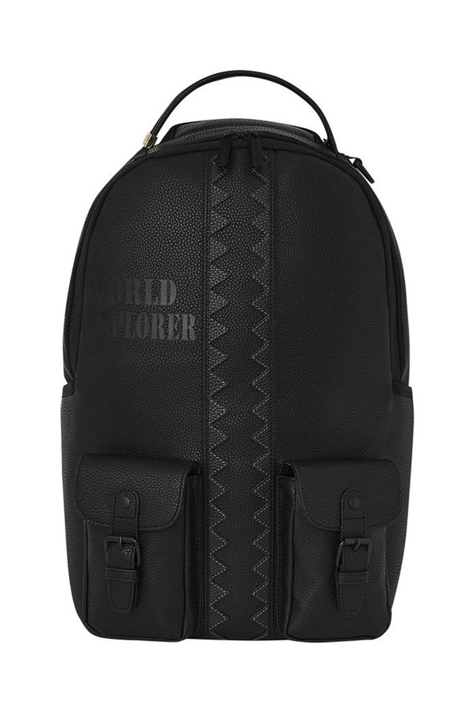 Sprayground Global Triple Black Backpack Shark In Paris Back Books