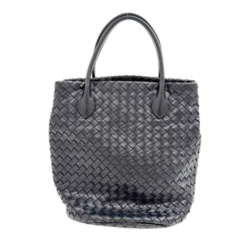 BOTTEGA VENETA Bucket Intrecciato Black Leather Hand Bag