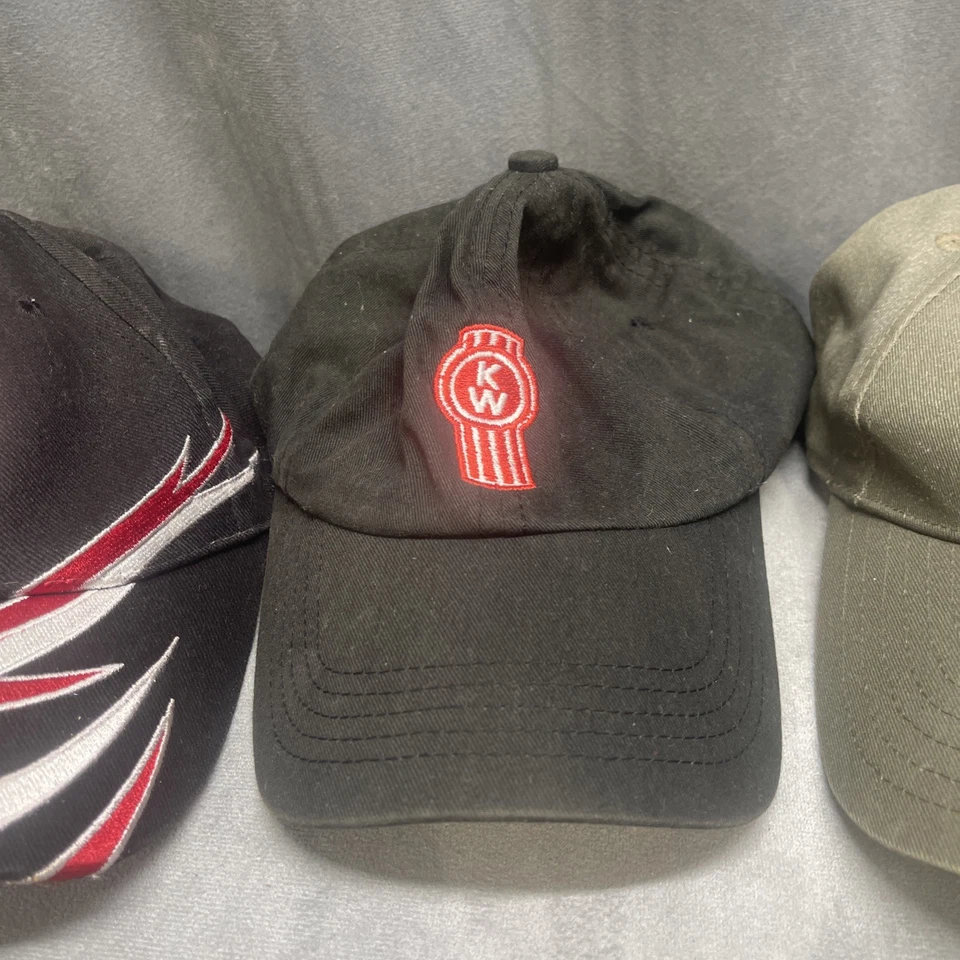 Лот из 4 Kenworth грузовик логотип шляпы лицензированный 3 конструкции крышка изящной формы - Изображение 4 из 4