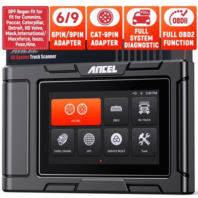 ANCEL HD3400 PRO Diesel Heavy Duty Truck Scanner Diagnostic Scan Tool DPF Regen