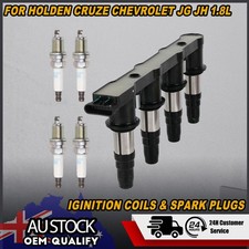 Ignition Coil & 4X Spark Plug For Holden Cruze Chevrolet JG JH 1.8L 96476983 AU