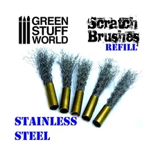 Green Stuff World Modelling Supply Scratch Brush Set Refill - Steel New