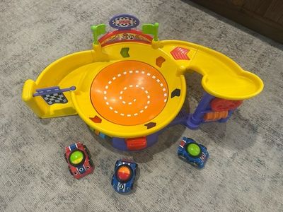 #ad Fisher Price Lil Zoomers Spinnin Sounds Speedway 3 Cars T5123 Toy Track AS IS $34.99