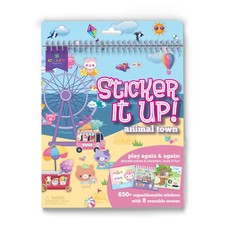 Kids Sticker Decal Book 8 Scenes Repositionable Stickers Travel Fun Creative ...