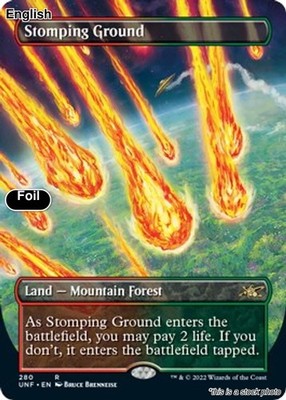 Stomping Ground (Borderless) EN [UNF - 280] - NM [Foil] TCG MTG