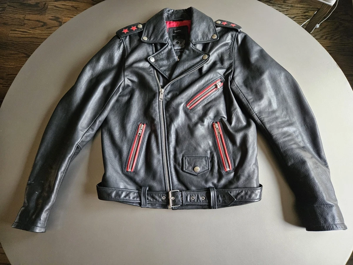 Diesel Leather Outer Shell Red Coats, Jackets & Vests for Men for