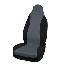 High Back Bucket Auto Car Seat Cover,Polyester, Gray Light Gray