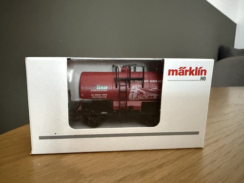 Märklin H0 # 444450 en embalaje original - vagón cisterna HSB vagón de agua de extinción de DB vagón de mercancías  | Condition: Gebraucht