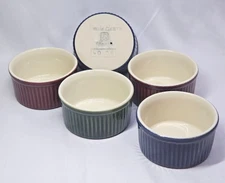 Emile Henry 40-08 Ramekins Small Soufflé Custard Cups FRANCE (Set of 5)