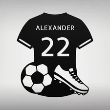 Personalized Soccer Jersey Metal Sign Custom Sports Decor Gift for Soccer Fans