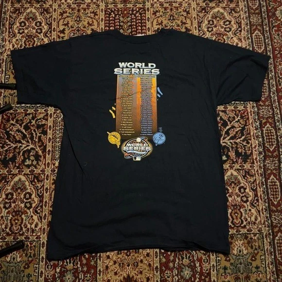 Camiseta de beisebol vintage Deadstock World Series 2003 100º aniversário MLB azul marinho GG - Imagem 2 de 4