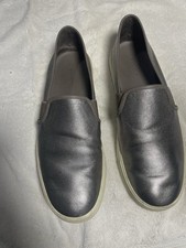 Vince Blair Pewter Leather Slip On Sneakers W 39 /9