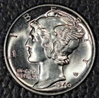 1940-S Mercury Dime, Gem BU