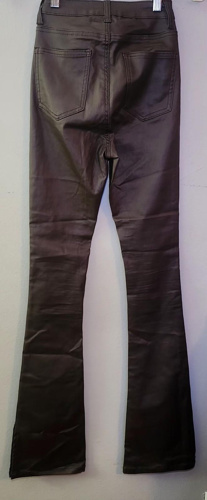 Prettylittlethings Coated Denim Split Hem Pants S… - image 5