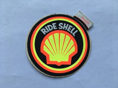 C1970s VINTAGE RIDE SHELL SHELL PETROLEUM Co Ltd MOTORRAD WERBE AUFKLEBER