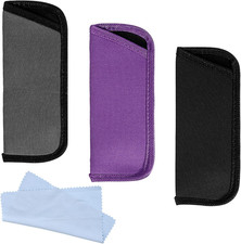 3 Pack Reading Glasses Case, Soft Glasses Case, Soft Eyeglasses Bag Portable Clo