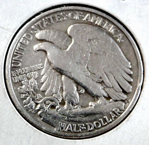 1938-D 50C Walking Liberty Half Dollar VF