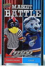 2025-26 UD MVP MASCOT BATTLE MB-7 TOMMY HAWK & LOUIE NEAR MINT CONDITION