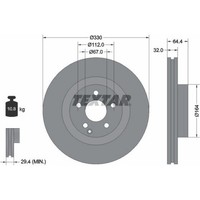 2X Textar 92119905 Bremsscheibe FüR Mercedes Benz E Klasse Cls Glk X204 W211
