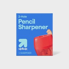 1ct 2Hole Handheld Pencil Sharpener ABS Steel Non Powered School Supply Warranty