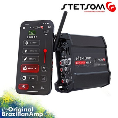 Stetsom High Line HL DSPLAYER 400.4 Car Audio Amplifier DSP Mobile App Control