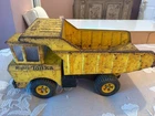 VINTAGE BLACK LABEL YELLOW MIGHTY TONKA DUMP TRUCK FOR PARTS OR RESTORE