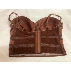 J. Lo Large Bustier, Corset, Brown, Padded, Underwire, Hook Eye, Adjustable