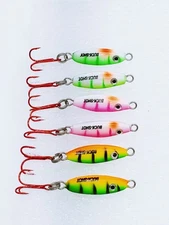 Lot of 6 Northland Buck Shot Rattle Spoon Ice Fishing Crappie Walleye Lot #2