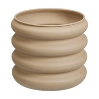 ÜBertopf Blumentopf Pflanzentopf Wasserdicht Eisen Sandfarben 25 X 22,5 Cm