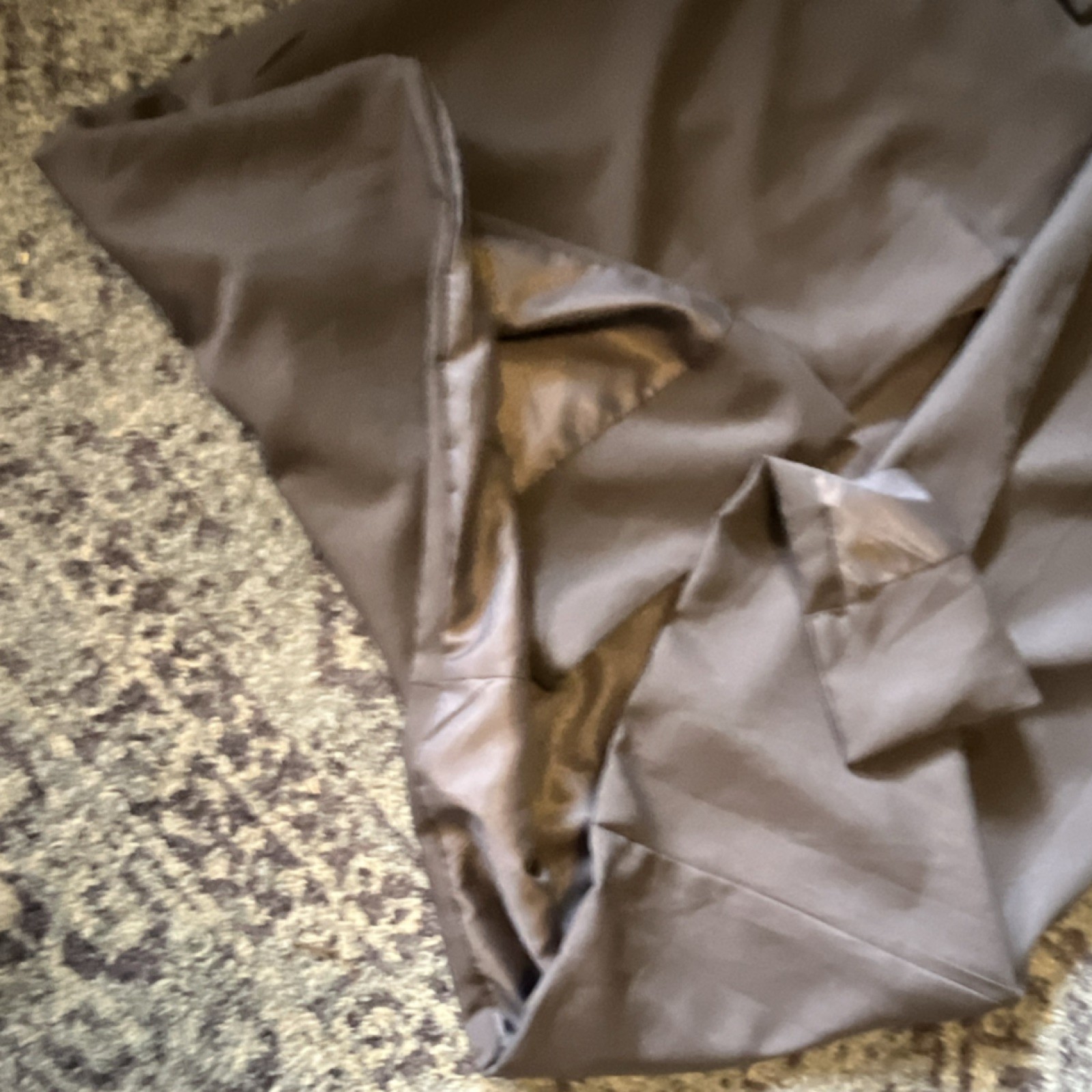 Gray Collared Button Long Overcoat Lined Pockets … - image 3