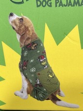 Size Medium Dr. Seuss The Grinch Holiday Pet Plush PJs for Dogs Grinch Green