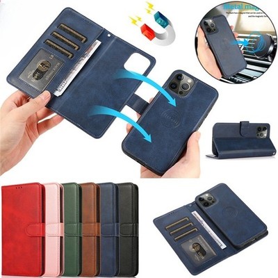Abnehmbare Geldbörsen Hülle Leder Klappcover für iPhone 17 16 15 14 13 Pro Max