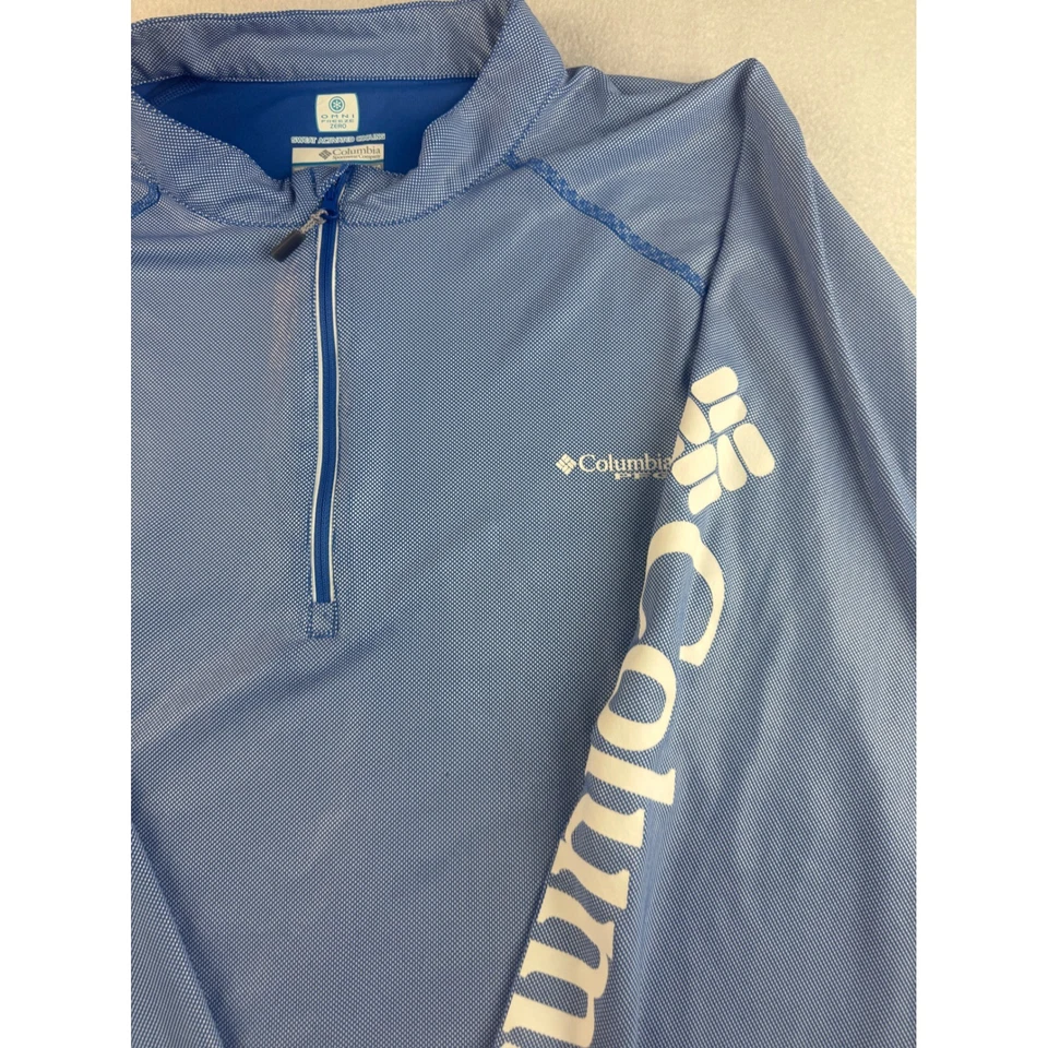 Camisa Pullover Columbia Para Hombres Omni Freeze Zero XXL 2TG Azul Manga Larga PFG Foto 3 de 4